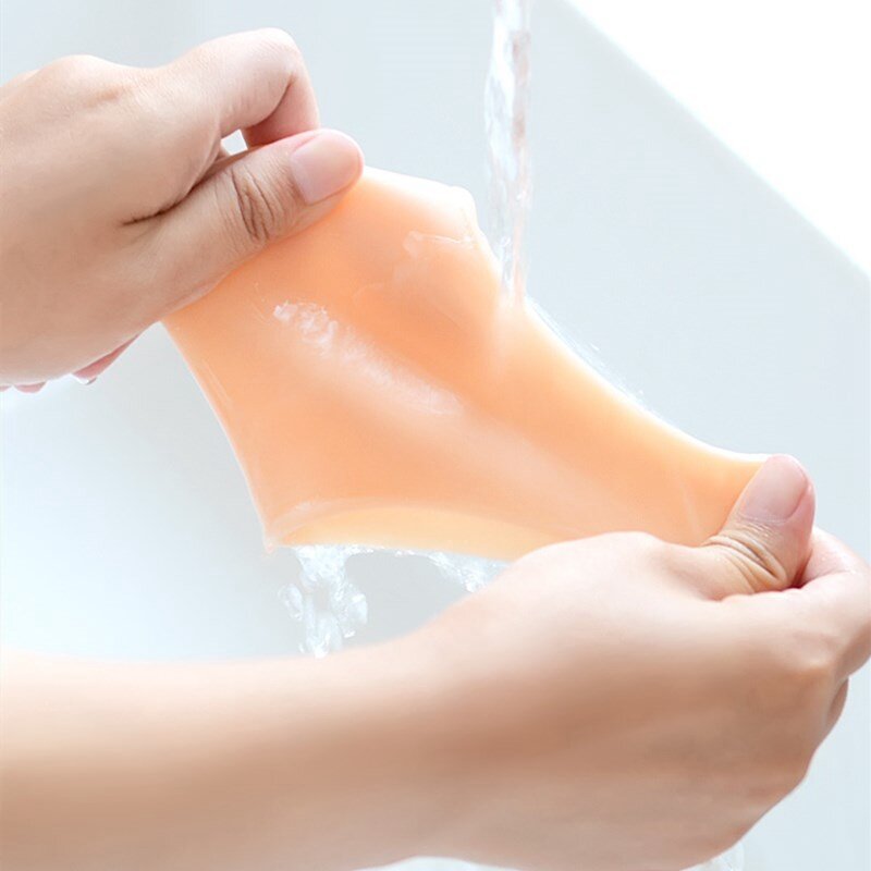 Elastic Silicone Rubber Gel Socks, Anti Cracking Liner Heel Socks, Cuidado com a pele hidratante pé, Proteção do calcanhar