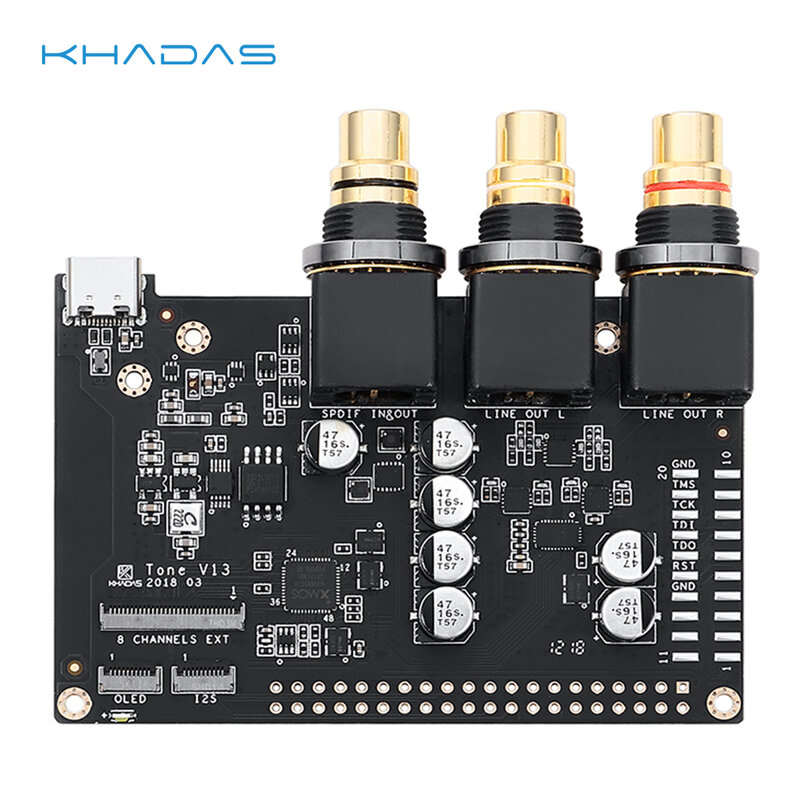 Khadas tablica dźwiękowa VIMs/Generic Edition wysokiej rozdzielczości karta Audio dla Khadas VIMs, PCs i innych SBCs (VIMs Eedtion)