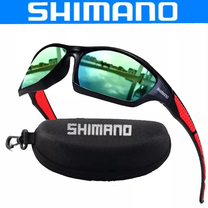 Shimano kacamata bersepeda, aksesoris mata luar ruangan olahraga UV400 sepeda untuk memancing