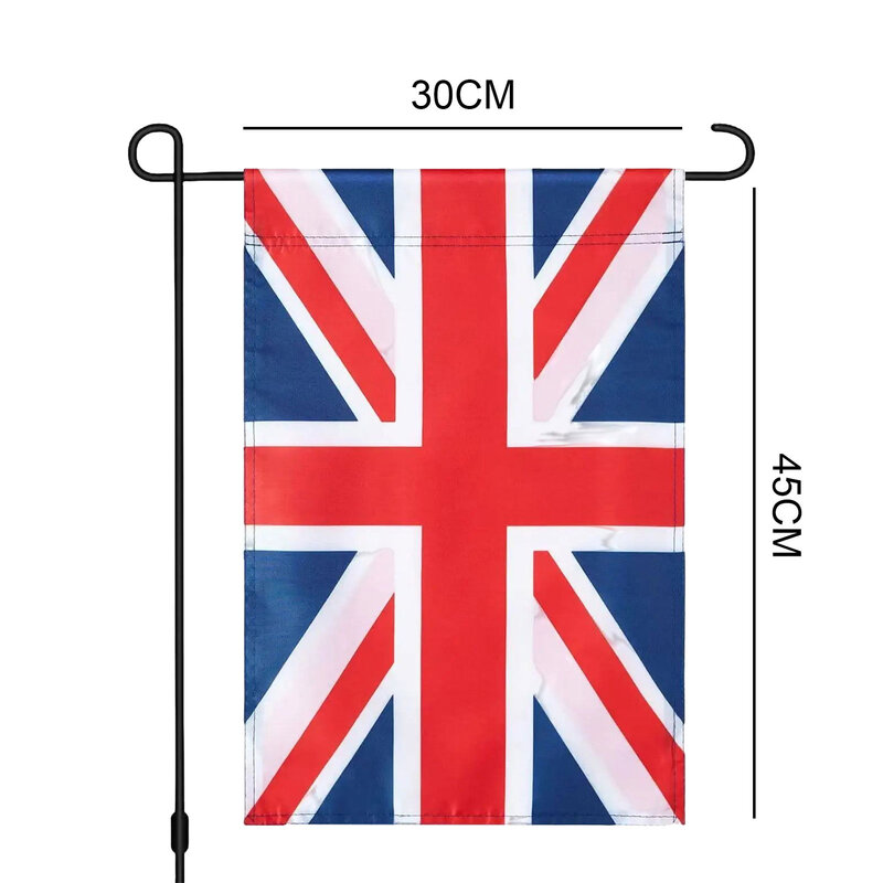 اليدوية معلقة العلم البريطاني ، أعلام حديقة رائعة ، الفناء في الهواء الطلق ، ديكور الفناء ، العلم الوطني ، رائعة