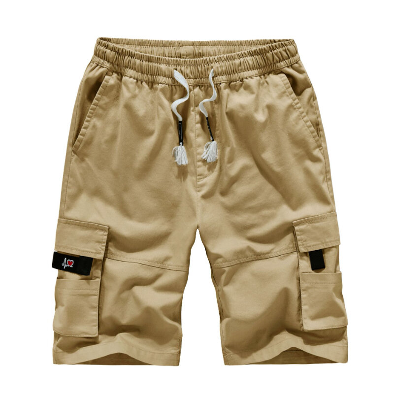 Celana pendek kargo musim panas, celana pendek militer pasukan khusus taktis lima titik luar ruangan dapat dipakai multi-saku celana pendek kasual Homme