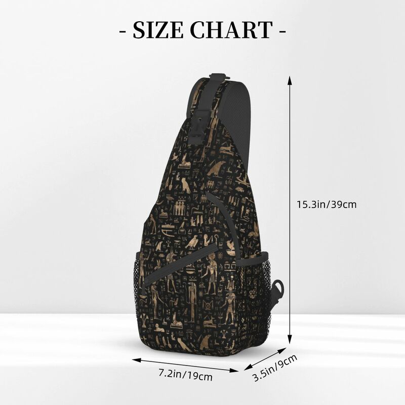 Сумки-слинги в стиле Древние египетские боги и иероглифы нагрудный рюкзак через плечо для путешествий пешего туризма рюкзаки египетская модная сумка