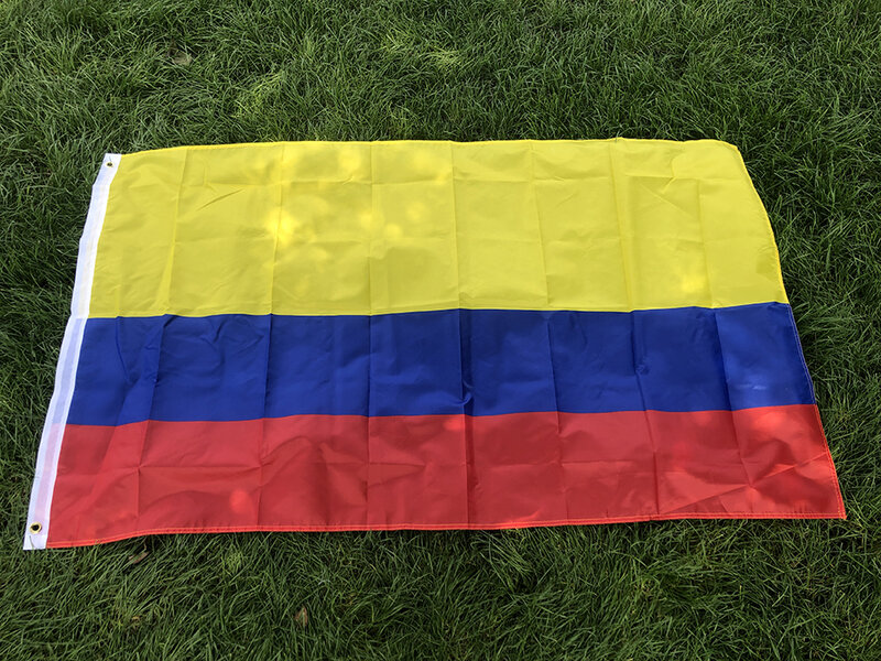 Bandeira do país da Colômbia, poliéster, 90x150cm, bandeira da colômbia, interior e exterior, decoração de casa