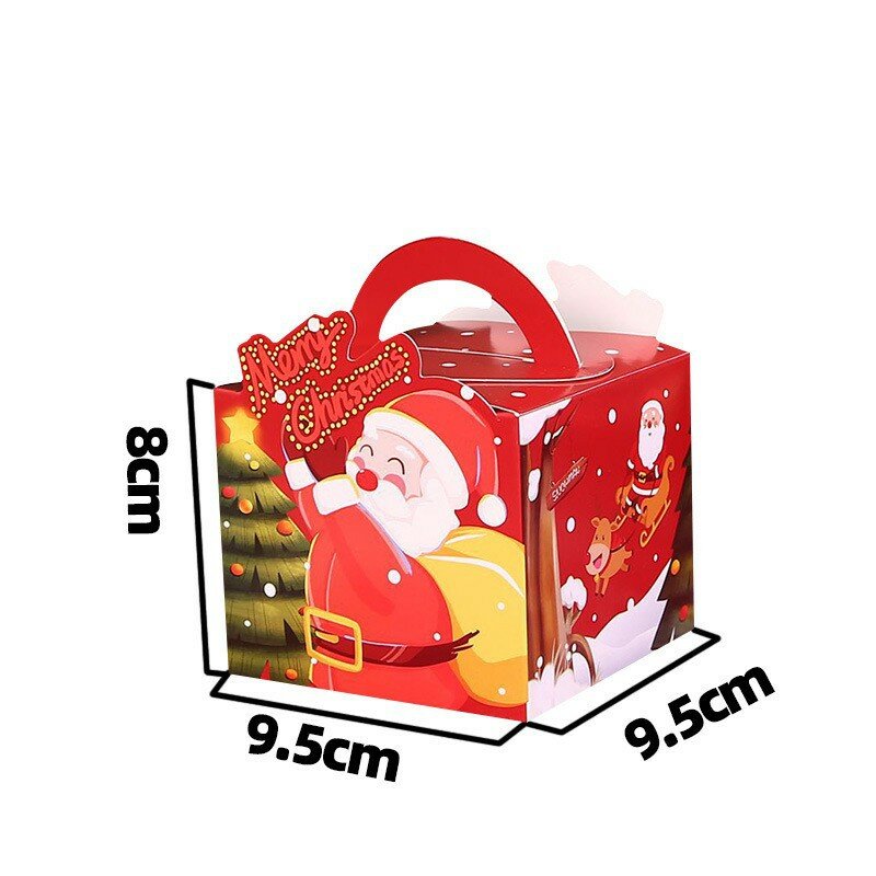 手動のクリスマスギフトボックス,ロープ付きバッグ,クッキー,キャンディー,パイナップル,クリスマスの装飾,パーティー用品