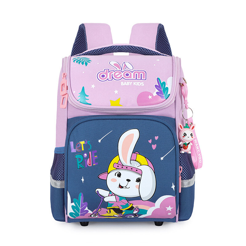 Новый модный детский рюкзак с милым кроликом и динозавром для мальчиков и девочек, легкий рюкзак с защитой