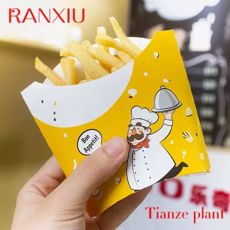 Custom LOKYO custom logo take away food boxes french fries fried chicken box nuggets paper bags fast food packaging