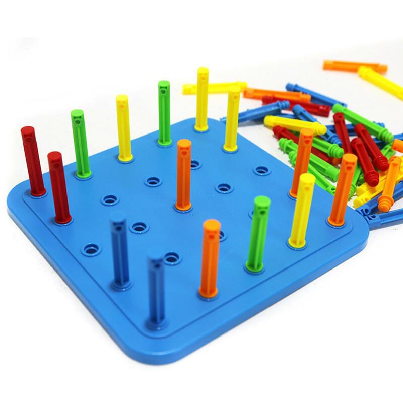 Lacing Threading Toy Pattern for Kids, Rope Game, Age 3 4 5 Years