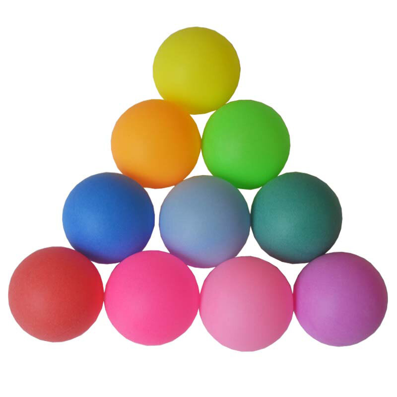 10 sztuk kolorowe piłki do ping-ponga 40mm 2.4g rozrywka piłeczki do tenisa stołowego mieszane kolory do gra loteryjna i aktywność zabawki dla kota