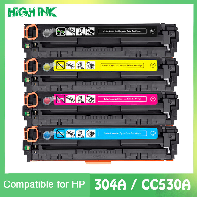 304A Compatibel Toner Cartridge CC530A CC531A CC532A CC533A Voor Hp Color Laserjet CM2320nf CP2025 CM2320fxi CM2320n CM2320nf
