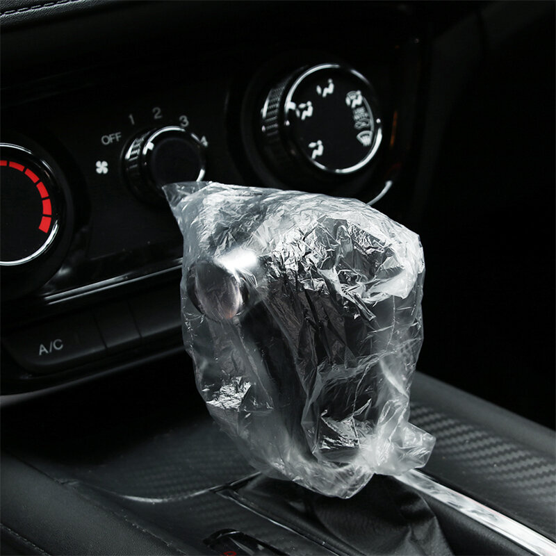 100Pcs Universal Disposable Steering Wheel Covers Elastic Plastic Anti-dust 100pcs Disposable Car Seat Covers 100Pcs Lever Cover