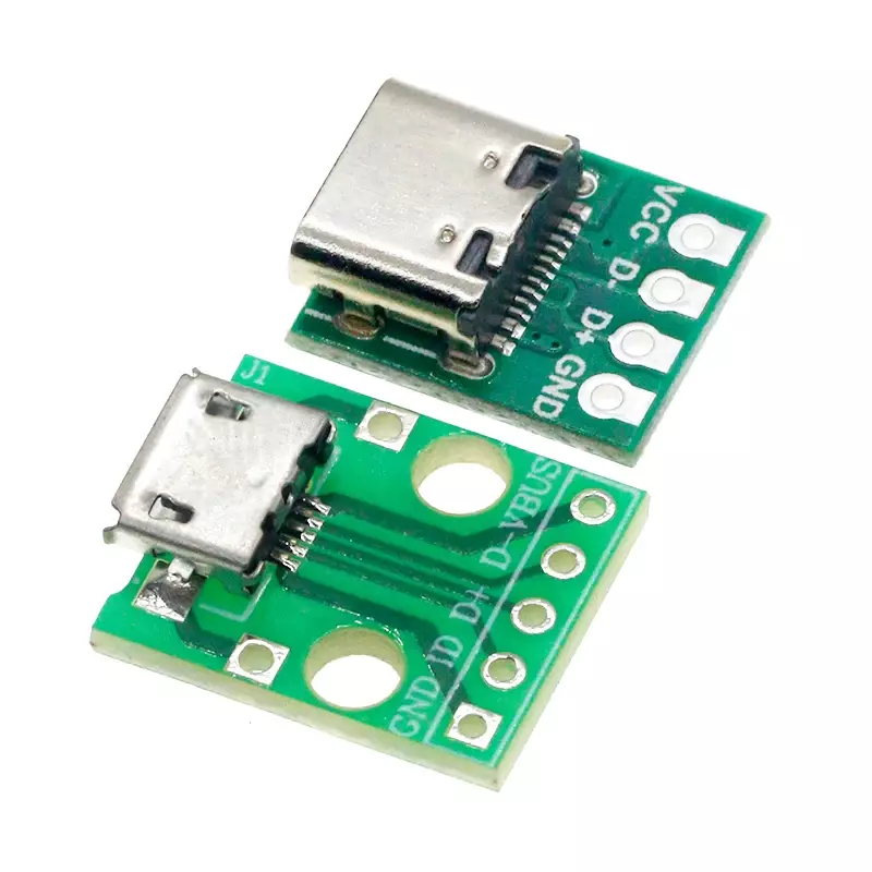 10PCS adattatore da MICRO USB a DIP connettore femmina a 5pin convertitore pcb tipo B pinboard 2.54
