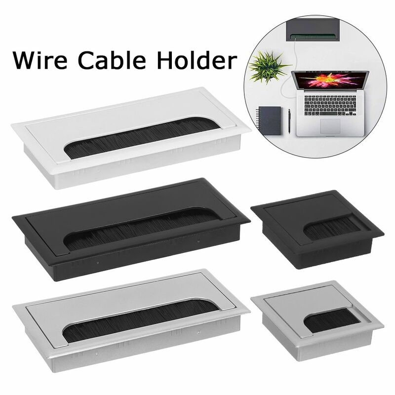 Plastic Computer desktop Decor Grommet Hole Cover Wire Cable Holder Desk Cable Box Wire Hole Cover Wire Box