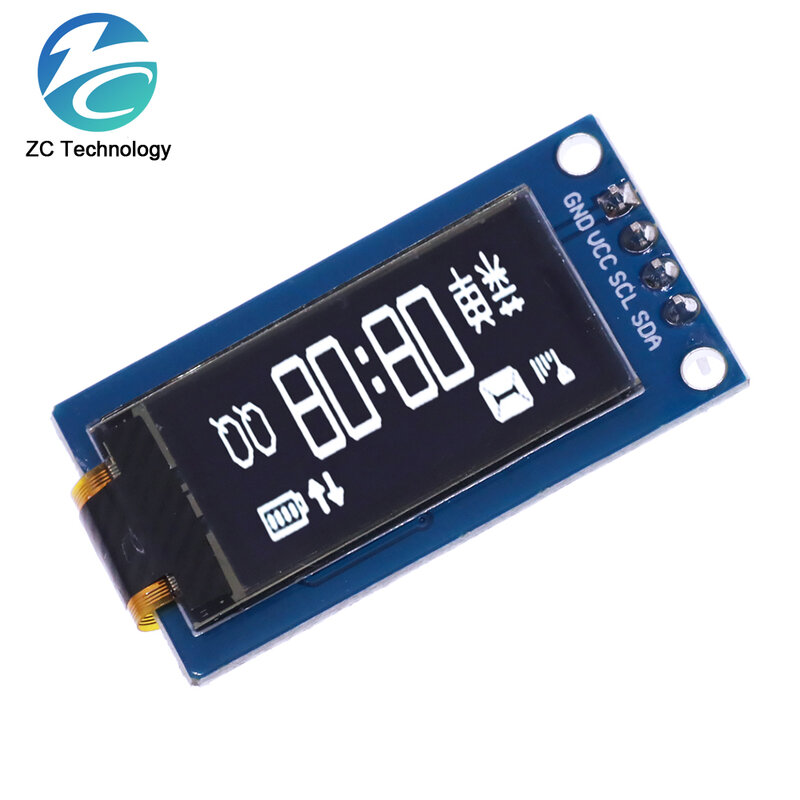 OLED وحدة شاشة عمودية لأردوينو ، شاشة LCD ، SSD1107 ، 4PIN ، 64x128 ، 0.96"