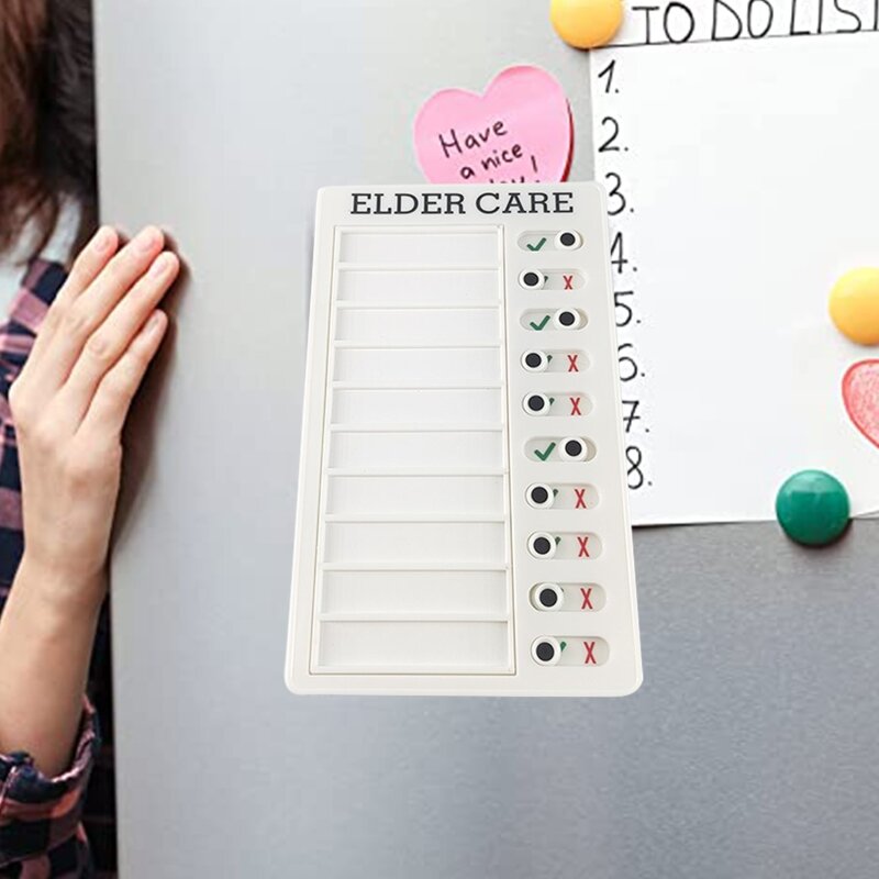 Verstellbares, an der Wand hängendes tägliches Checklistenbrett, für den täglichen Gebrauch zu Hause, für ältere Menschen,