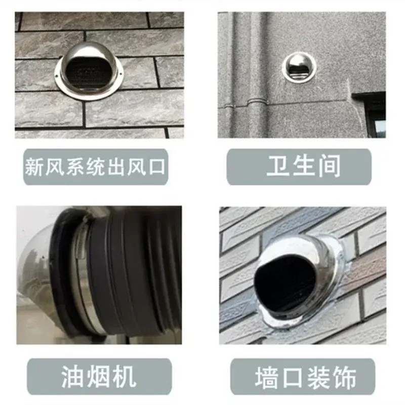 60mm-150mmStainless Steel Wall Ceiling Air Vent Ducting Ventilation Exhaust Grille Cover Outlet Heating Cooling Vents Cap