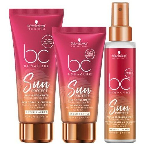 Bc Bonacure-Conjunto de protección solar para el cabello y el cuerpo