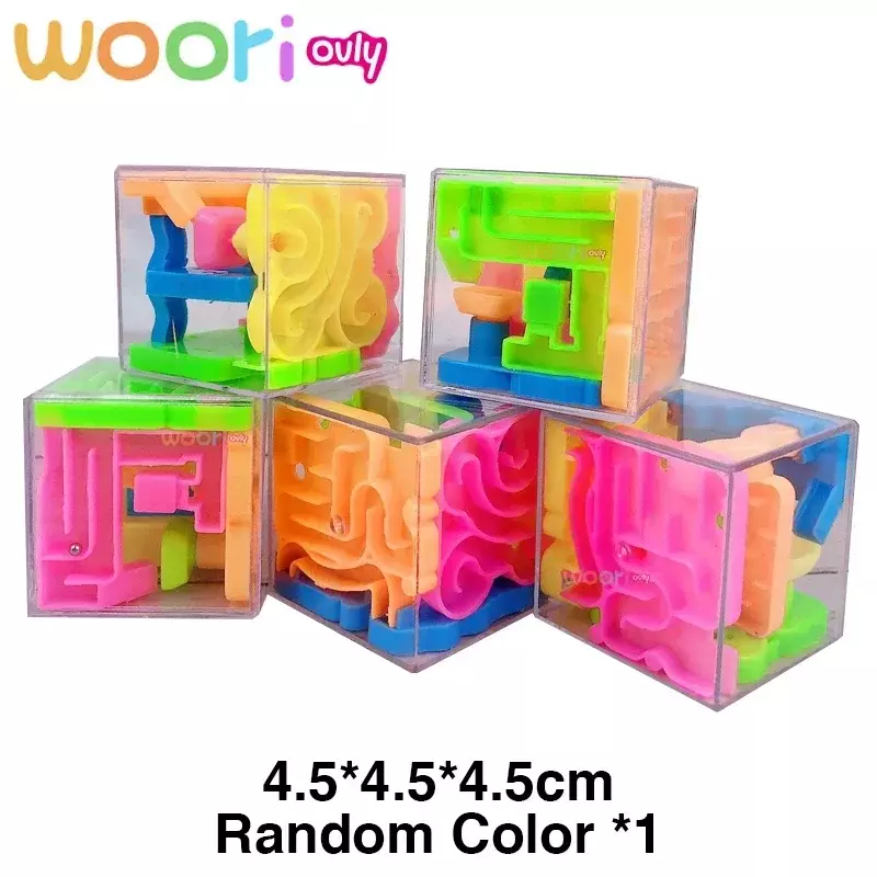1-3Pcs 3D Maze Cube Transparent Magic Cube Puzzle Speed Matching Anti-stress Toy Rolling Ball Game Cube Maze Children Education
