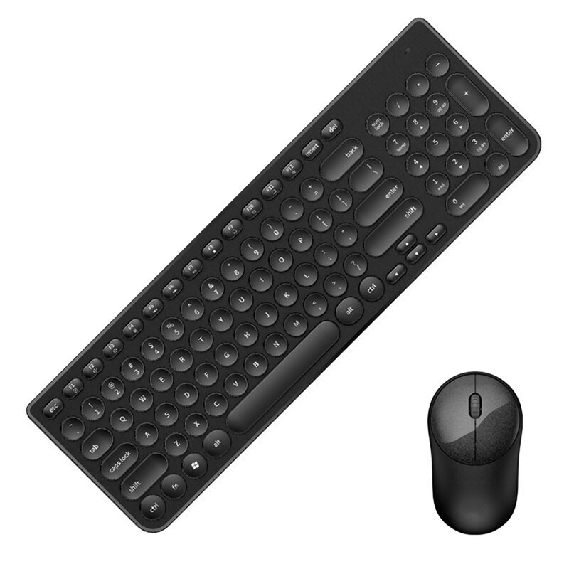 Ik6630 bezprzewodowa klawiatura i mysz Combo przycisk wyciszania laptopa notatnik biurowy do komputera stacjonarnego