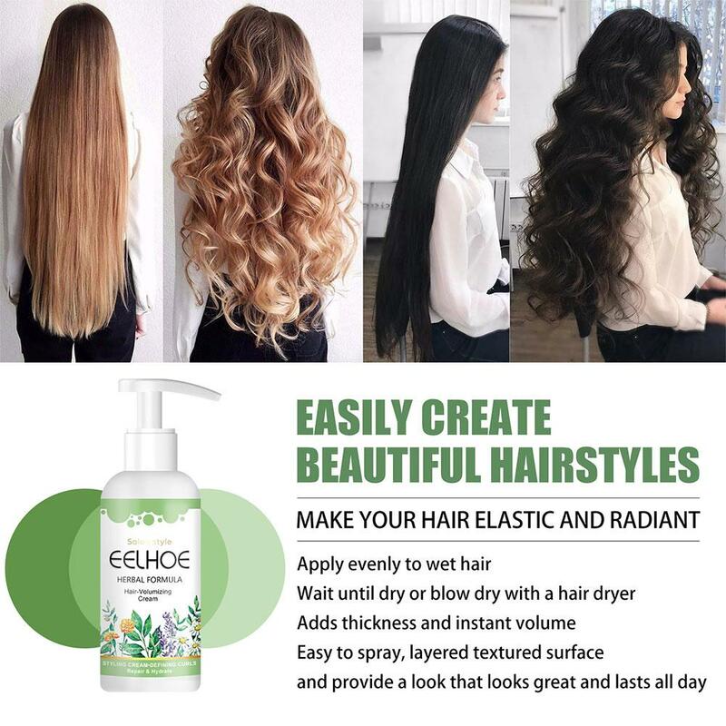 Hair-volumizing Cream Bouncie'lock Boost Defining Cream Hair Shiny Cream Care Day Curls Volumizing sty hair Hair Long Curly T7C6