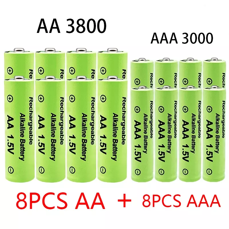 1.5V Aa + Aaa Ni Mh Oplaadbare Aa Batterij Aaa Alkaline 2100-3000Mah Voor Zaklamp Speelgoed Klok Mp3 Speler Vervangen Ni-mh Batterij