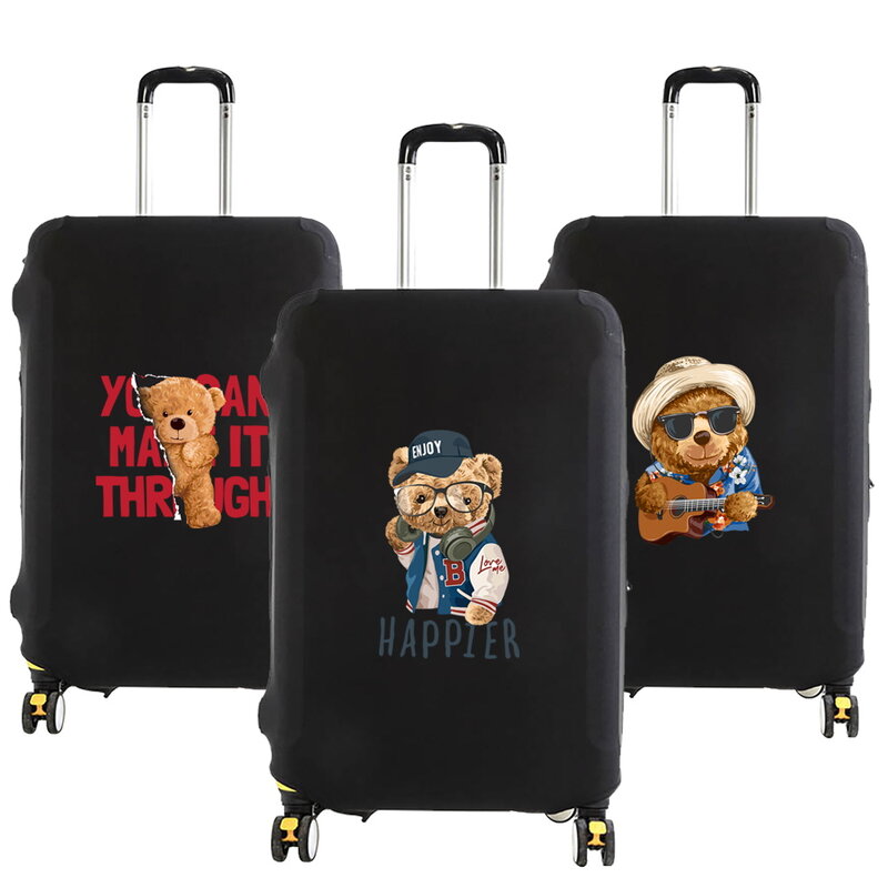 Cubierta protectora de equipaje de 18 a 28 pulgadas, maleta con patrón de moda bearSeries, bolsa elástica antipolvo, accesorios de viaje
