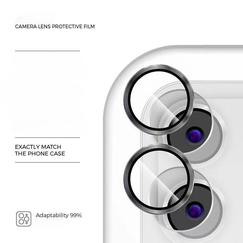 Metal Camera Lens Protective Film, Protetores de câmera para Xiaomi Redmi Note 13 Pro, Lente de vidro