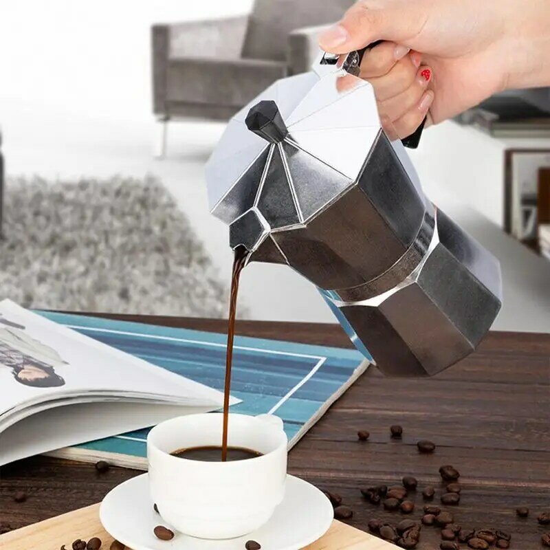Ekspres do kawy na kuchenkę zestaw do mokki klasyczne włoski styl Espresso zestaw do mokki łatwe w obsłudze do robienia pysznego Cappuccino lub Latte