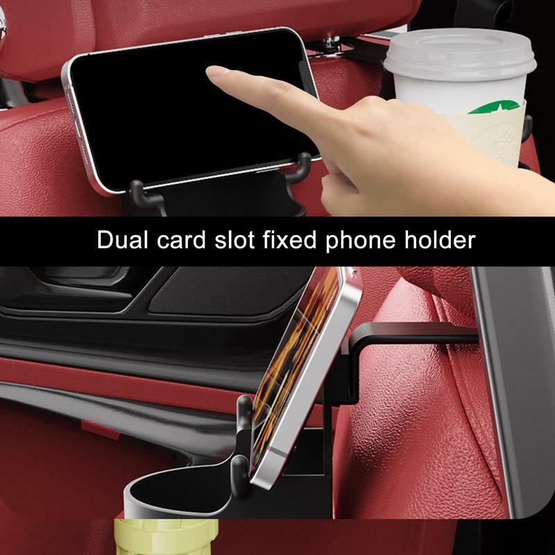 Durable Headrest Hooks Multi-Functional Purse Holder for Car with Cup Holder Bag Hooks Car Accessories Organizer for Bottle Bags