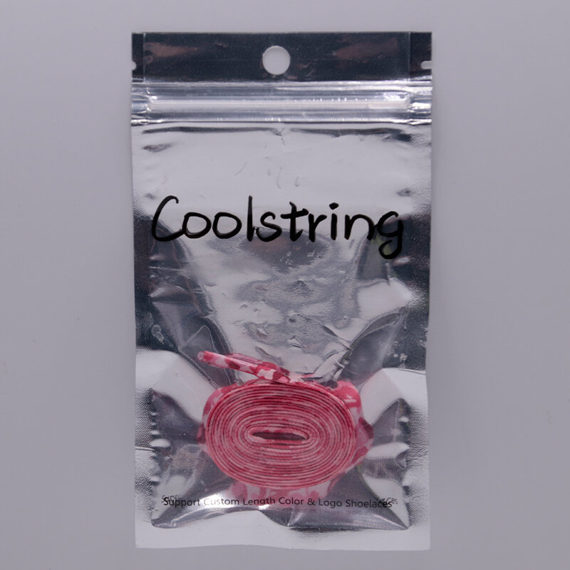 Coolstring 열전달 인쇄 끈 7MM 플랫 신발 액세서리, 혁신적인 파란색 빨간색 녹색 위장 군사 하이킹 신발 끈