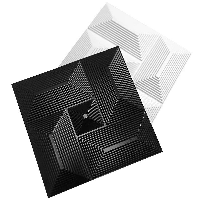 12ชิ้นแผ่นพีวีซีศิลปะ3D สุดๆกันน้ำปรับปรุง3D สติ๊กเกอร์ติดผนังกระเบื้องออกแบบเพชร Decor11.81บ้าน DIY ''x11.81''
