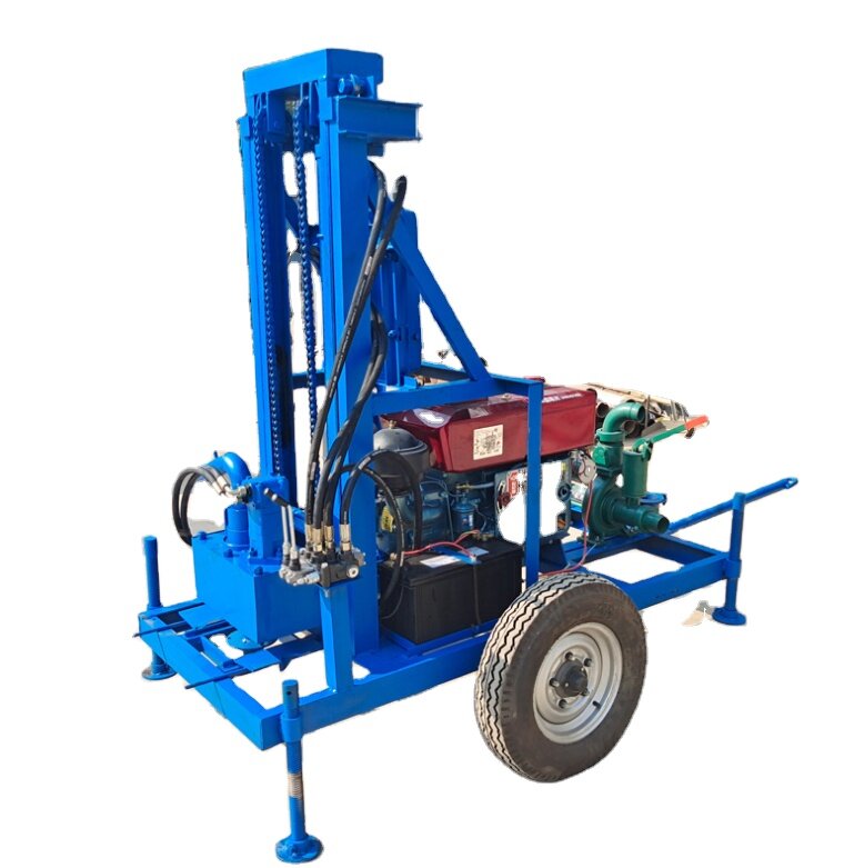 Diesel full hydraulic water well drilling rig / Small Portable Deep Water Bore Drilling Machines