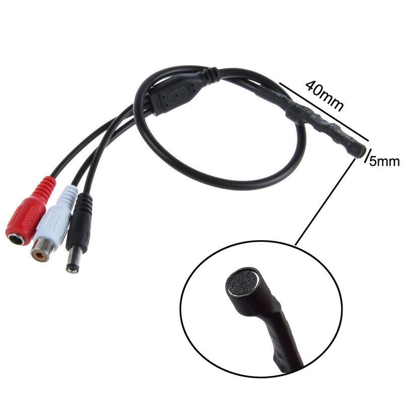 Uvusee Mini mikrofon wysoka wrażliwość Pickup mikrofon Audio mikrofon dla kamera do monitoringu Cctv System DVR