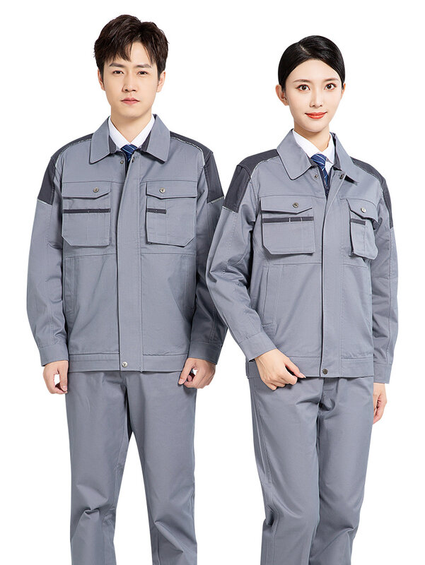 Pakaian kerja kualitas tinggi seragam pekerja Fashion tahan aus tebal baju bengkel pabrik pakaian pekerja mekanis