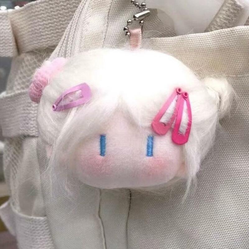 Kawaii Anime Keychain Pendant 1pc Plush Doll Figure Couple Figure Lover Doll Cotton Pendant Cute Keyring Head Fried Pendant Z5N0