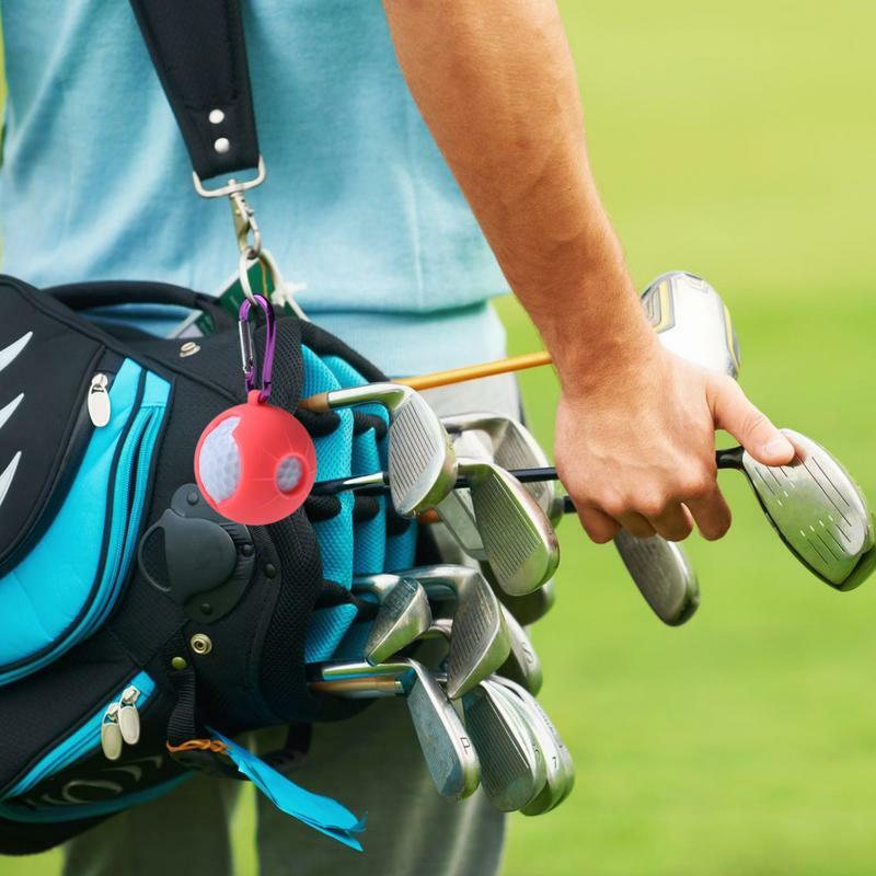 Tas bola Golf lengan silikon penutup pelindung tas pemegang latihan Golf aksesoris olahraga perlengkapan Golf bola kasus Golf