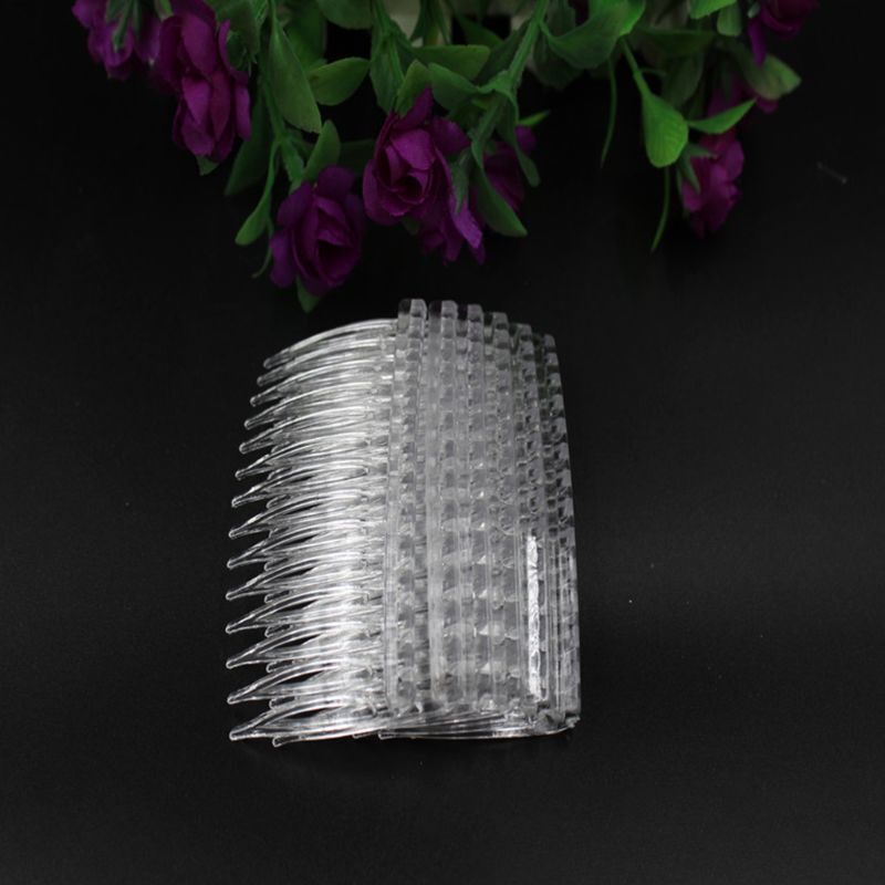 7x5 15 Răng Fancy DIY Kẹp tóc bằng nhựa Comb Women Bridal Wedding Veil Chủ