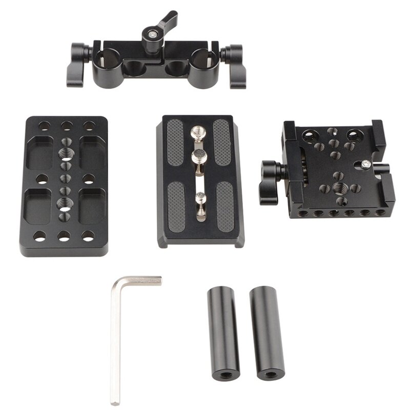 Lifting And Quick-Mounting Base Parts Quick Release Mounting Plate Qr Base Photography Bracket With 15Mm Rod Clamp