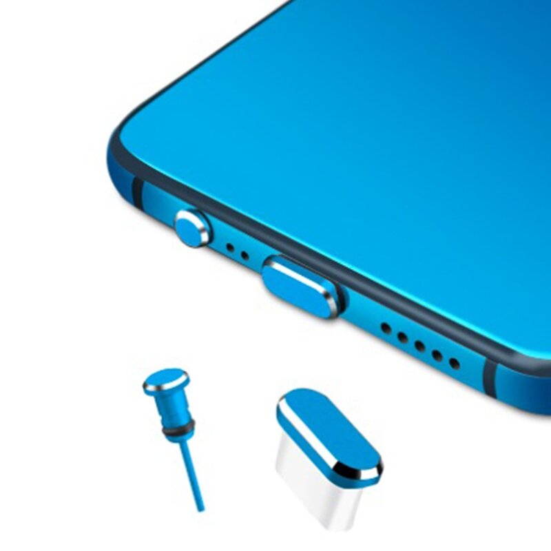 Metal Tipo-C Poeira Plug para Celular, Universal Porta De Carregamento, Dustproof Protector, Cap para Samsung Mi, Huawei