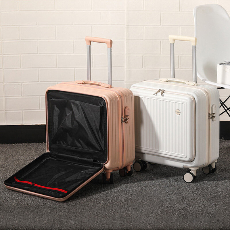 Trolley da 18 pollici valigia da viaggio valigia d'imbarco Mini Password Box valigia borsa da viaggio portatile universale con ruote
