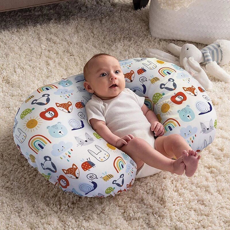 Almofada de amamentação travesseiro de apoio do bebê em forma de u removível enfermagem almofada de maternidade para o bebê recém-nascido dos desenhos animados bonito almofada de alimentação