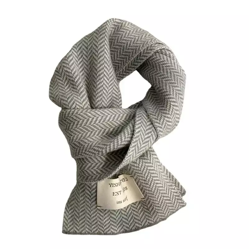 Женские зимние шарфы удобный вязаный шарф шарфы в винтажную полоску зимние уличные теплые шарфы