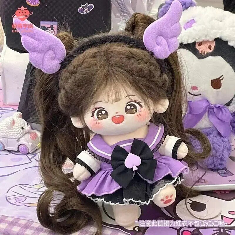 New Handmade 4pc Three-colour Magic Fairy 20cm Doll Clothes Dress Hairband Skirt Cute Plush Dolls Outfit No Doll