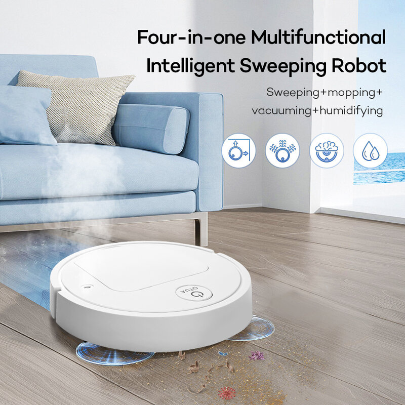Robot de balayage cinq en un, nettoyage et aspirateur, livres de bain, purification de l'air, humidification intelligente par pulvérisation, automatique