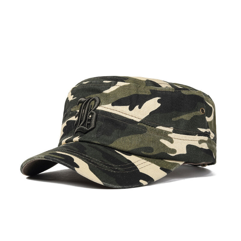 Cap Men Hat Flat Army Camouflage Spring Summer Sun Protection Accessory For Hiphop Outdoor Hiking Sports Cycling