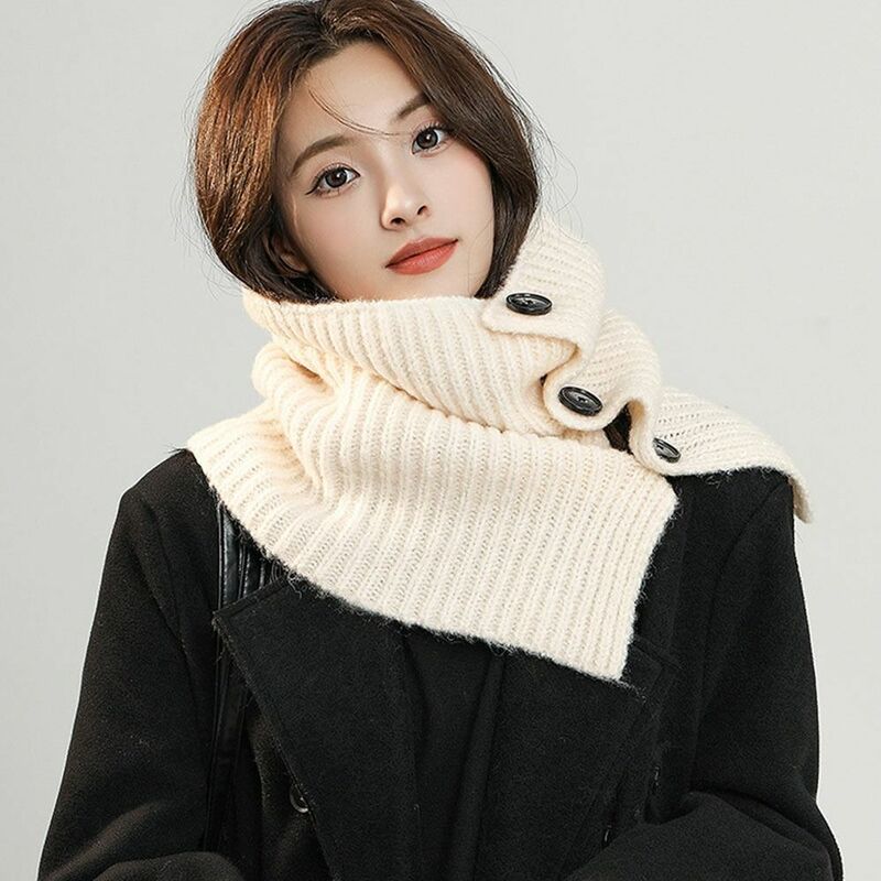 Sciarpa con colletto finto lavorato a maglia da donna caldo dolcevita scaldacollo staccabile invernale antivento sciarpa avvolgente