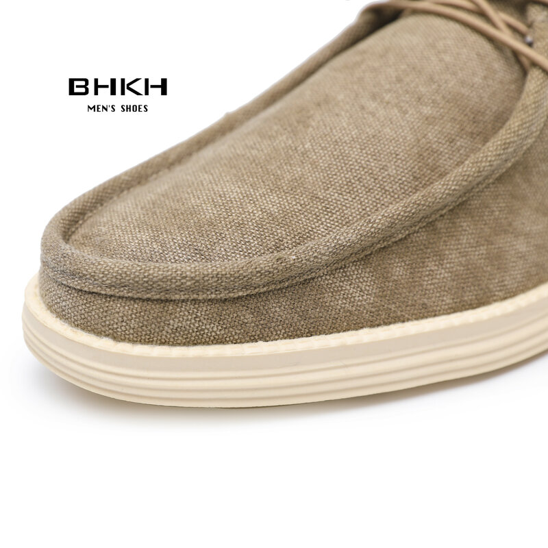 BHKH New Loafers Shoes Men 2022 Spring/ Summer Kid Suede Leather Men Casual Shoes Comfy Men's Flat Fashion Boat Shoes