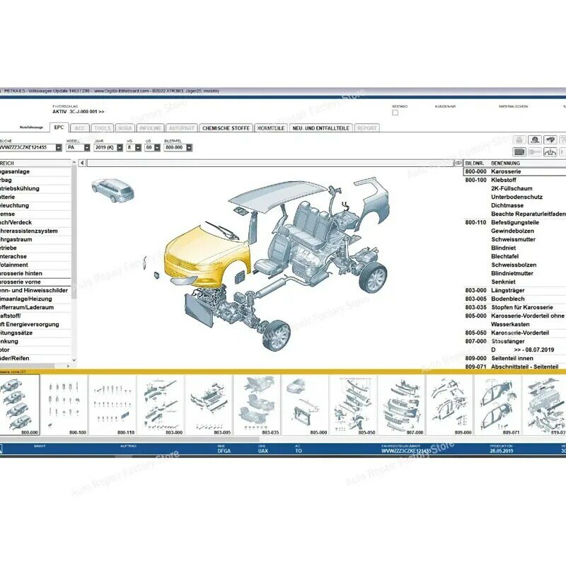 Коллекция 2024 года, Elsawin 6,0 + ET KA 8,5, Каталог электронных запчастей для автомобилей, поддержка для V/W + AU // DI + SE // AT + SKO // DA, программное обеспечение для ремонта автомобилей