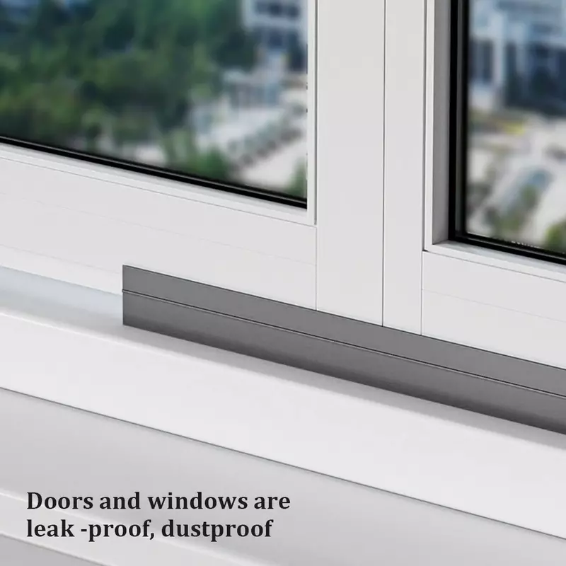 300cm Door Bottom Sealing Strip Tape Weather Window Silicone Rubber Weatherstrip Windproof Dust Self Adhesive Windshield Tape