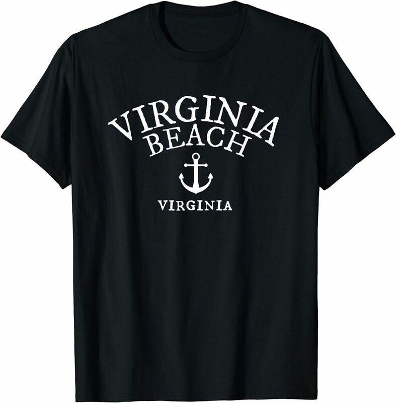 Virginia Beach, morskie morskie miasteczko t-shirt Anime graficzne koszulki dla mężczyzn odzież damska z krótkim rękawem koszulki Vintage 100% bawełna