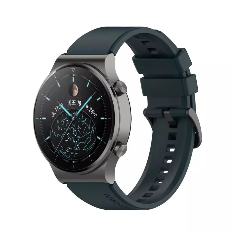 Tali silikon 22mm 20mm untuk jam tangan Huawei, tali silikon 20mm untuk jam tangan Huawei 4/3/GT3/2 Pro jam tangan Samsung 6/5/4/3 Gear S3 gelang Amazfit GTR/GTS 4 sabuk
